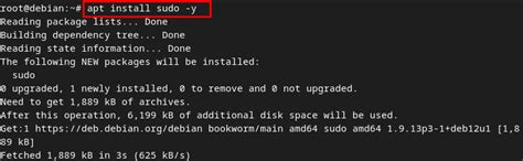 debian 12.5 sudo command not found