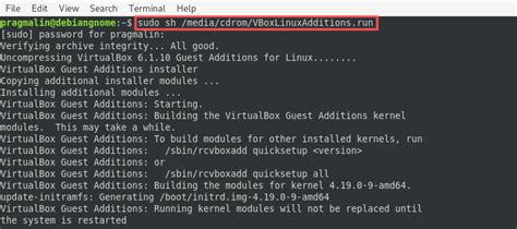 debian install virtualbox guest additions command line