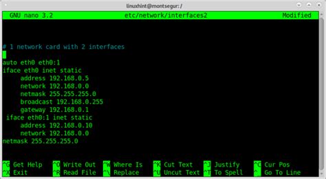 Debian Interfaces File Multiple Addresses