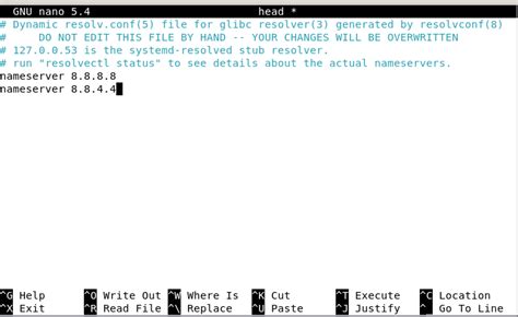 debian set dns server command line