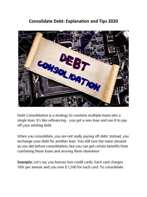 debt consolidation tips