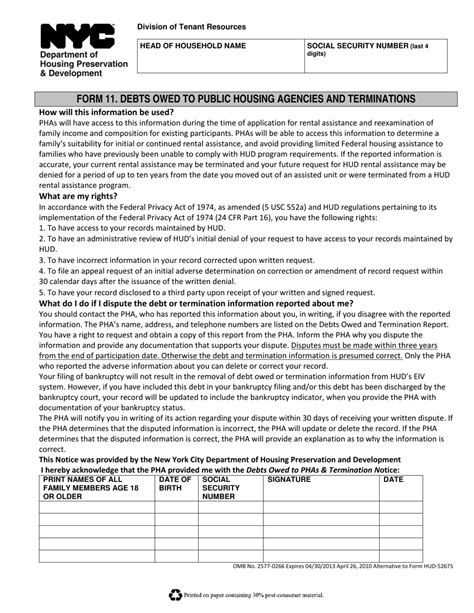 Form 11 Download Fillable PDF or Fill Online Debts Owed to Public