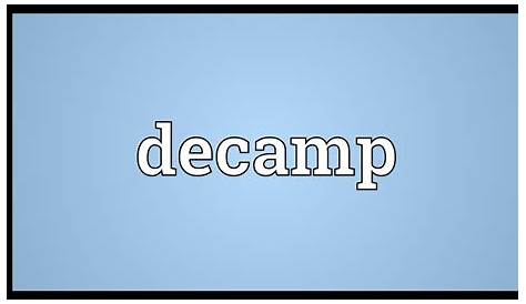 Decamp Meaning Learn English Vocabulary By Maya YouTube