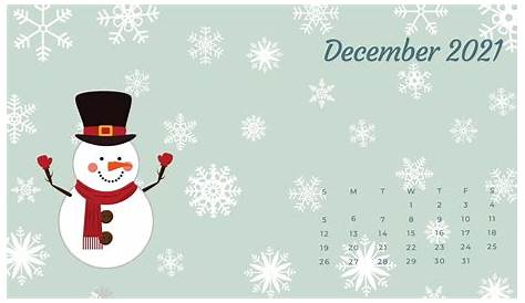 December 2021 - Hello December Desktop Calendar - World Celebrat