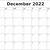 december 2022 calendar printable word