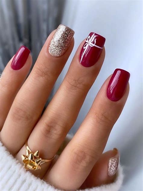 December Nails Medium Length