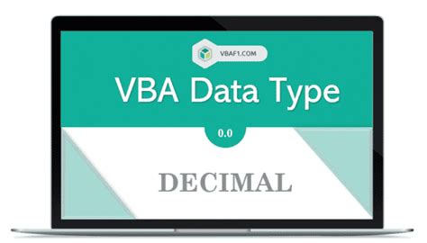 decimal data type in excel vba