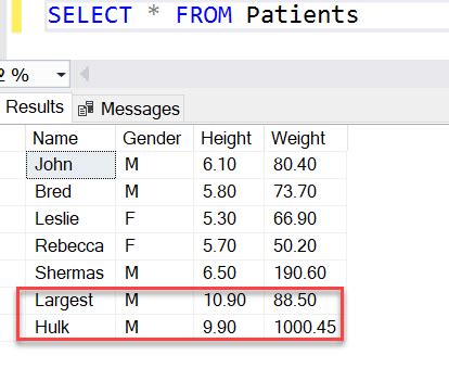 decimal datatype in sql with example