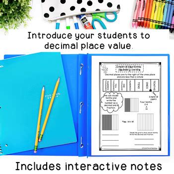 Decimal Place Value Interactive Notebook Printable