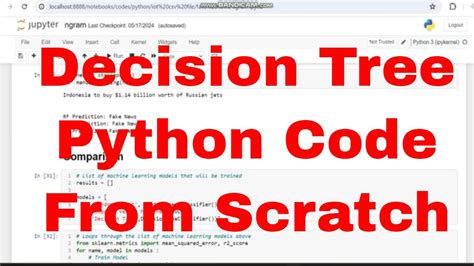 decision tree classifier python code from scratch