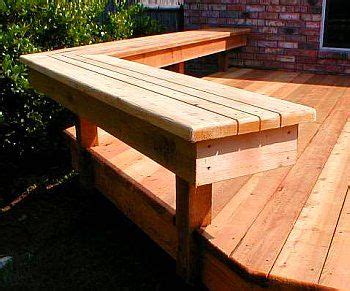 deck bench design plans