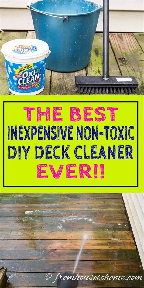 Cleaning the deck with Oxiclean before staining Deck cleaning, Deck