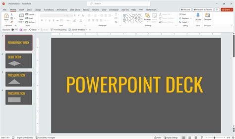 Deck Presentation Meaning