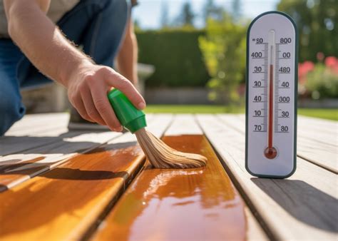 deck staining temperature