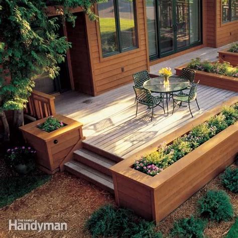 deck with built-in planters