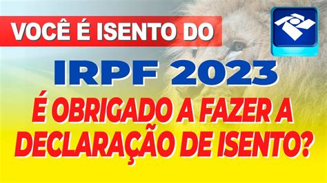 declaração de isento 2023