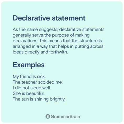 declarative statement in research example