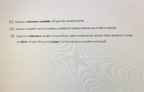 Declare A Reference Variable Of Type File Named Myfile