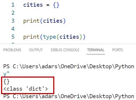 declare dictionary variable in python