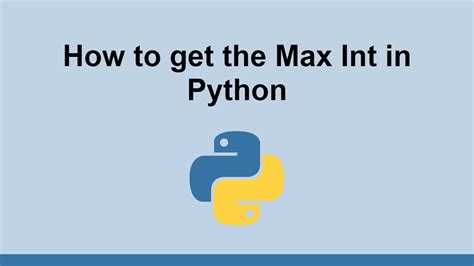 declare max int in python
