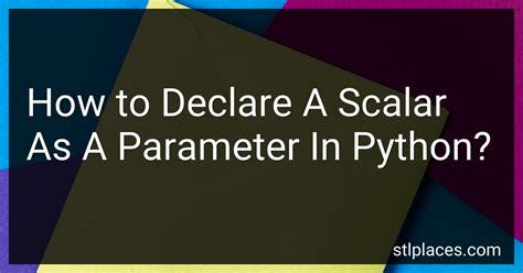 declare parameter in python