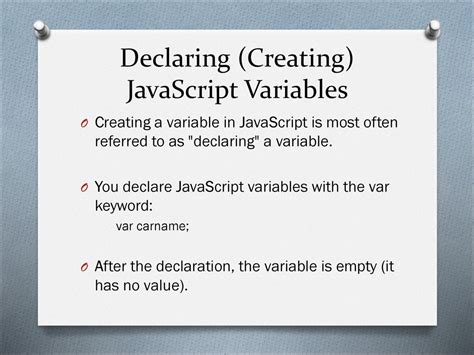 declaring variables in javascript