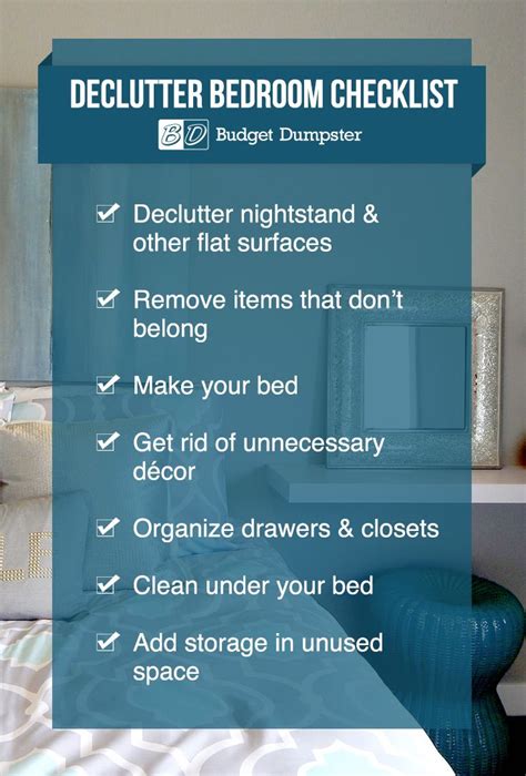 declutter your bedroom checklist