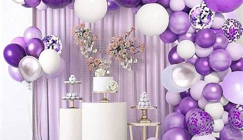 Deco Anniversaire Violet Et Gris Sweet Table En Blanc Pour NEOMA Studio Candy