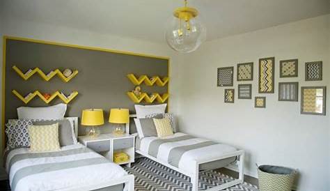 Deco Chambre Adolescent Avec Du Jaune Et Blanc Déco