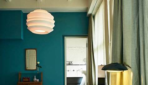 Deco Chambre Bleu Canard Et Jaune Indigo Moutarde Style Art Déco