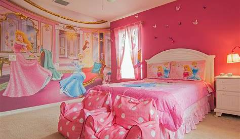 Deco Chambre Fille Princesse Disney Enfant Complète Rose Design