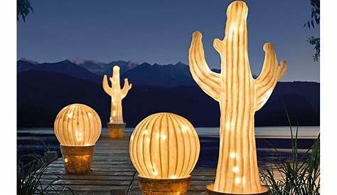 Deco Jardin originale Lampe à Led De Jardin forme Cactus