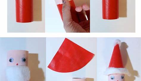 DIY Noël le Père Noël à partir d'un tube de papier