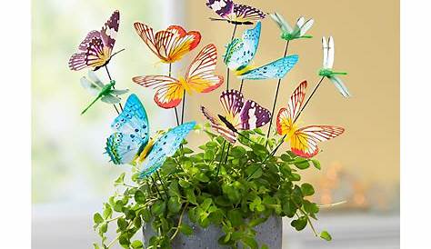 Papillons déco sur tige décoration de table Runner