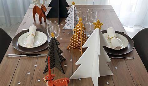 DIY déco de table pour Noël à faire soi même repérés sur