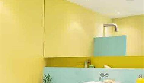 salle de bain deco jaune et bleu pastel Cocon déco