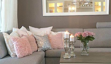 Decoration salon rose blanc gris Design en image