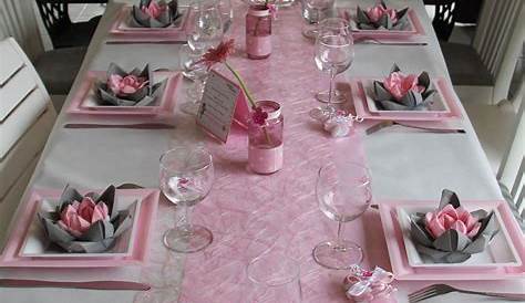 Deco Table Gris Blanc Rose Mariage he, ration , Décoration Mariage