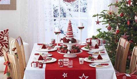 Déco table Noël rouge et blanc 50 idées qui unifient le