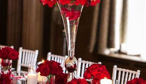 Modern Red, Black and White Reception Tables
