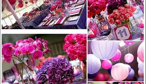 Photos déco idées décoration dans les tons violet rose