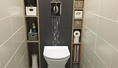 Toilettes en gris foncé Idée salle de bain, Idée wc