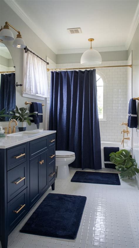 Decor For Navy Bathroom