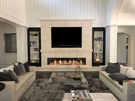 Pin by IDEASAM on Living spaces Tv above fireplace, Living room
