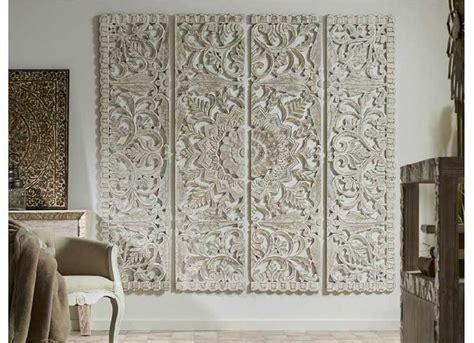 Panel de madera tallada, decoración de pared con encanto en acabado