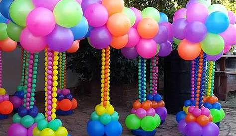 5 decoraciones con globos de colores para tu fiesta - El Blog de evento