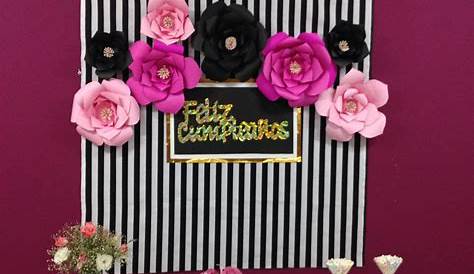 Decoración para fiesta de señora de 60 años | Pink and gold birthday