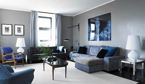 Decoracion De Interiores Gris Y Azul Color En Las Paredes Interior Cincuenta Diseños