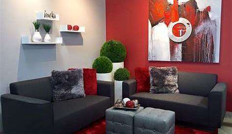 Sala rojo y gris Diseño de sala de estar, Colores para
