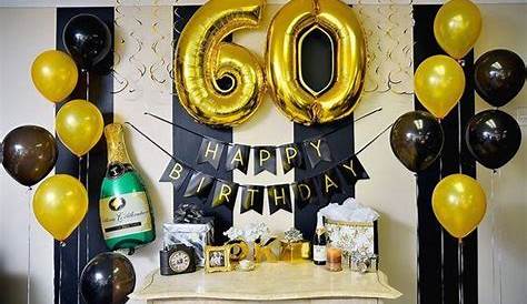 Decoración con globos para 60 cumpleaños | Fiesta de 60 años, Fiesta